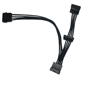 4pin para 3X SATA Y Splitter Cable